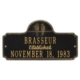 Whitehall Love Birds Anniversary Wedding Personalized Plaque - Black/Gold