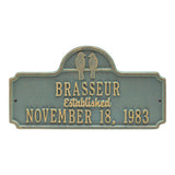 Whitehall Love Birds Anniversary Wedding Personalized Plaque - Bronze Verdigris