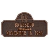 Whitehall Love Birds Anniversary Wedding Personalized Plaque - Oil-Rubbed Bronze
