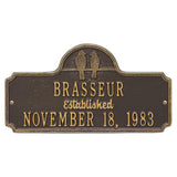Whitehall Love Birds Anniversary Wedding Personalized Plaque - Bronze/Gold