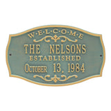 Whitehall Brookfield Welcome Anniversary Personalized Plaque - Bronze Verdigris