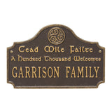 Whitehall Cead Mile Failte Plaque - Bronze/Gold