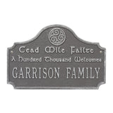 Whitehall Cead Mile Failte Plaque - Pewter/Silver