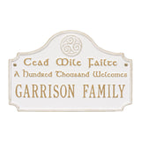 Whitehall Cead Mile Failte Plaque - White/Gold