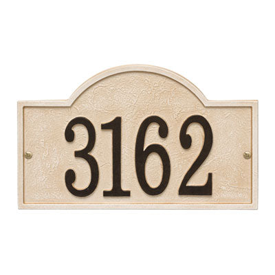 Whitehall Stonework Arch 1-Line Personalized Address Plaque - Sandstone