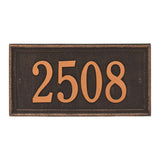 Whitehall Masons Rectangle Standard 1-Line Personalized Address Plaque - Oil-Rubbed Bronze
