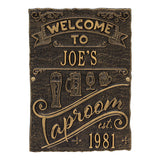 Whitehall Tap Room Brew Pub Personalized Plaque - Black/Gold