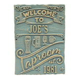 Whitehall Tap Room Brew Pub Personalized Plaque - Bronze Verdigris