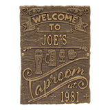 Whitehall Tap Room Brew Pub Personalized Plaque - Dark Bronze/Gold