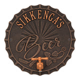 Whitehall Bottle Cap Brew Pub Personalized Plaque - Oil-Rubbed Bronze