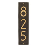 Whitehall Delaware Modern Vertical Wall 1-Line Personalized Address Plaque - Aged Bronze