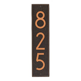 Whitehall Delaware Modern Vertical Wall 1-Line Personalized Address Plaque - Oil-Rubbed Bronze