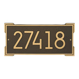 Whitehall Roanoke Modern Wall 1-Line Personalized Address Plaque - Aged Bronze