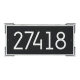 Whitehall Roanoke Modern Wall 1-Line Personalized Address Plaque - Black/Silver
