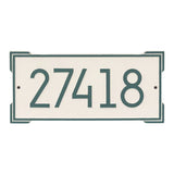 Whitehall Roanoke Modern Wall 1-Line Personalized Address Plaque - Coastal Green