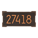 Whitehall Roanoke Modern Wall 1-Line Personalized Address Plaque - Oil-Rubbed Bronze