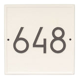 Whitehall Square Modern Wall 1-Line Personalized Address Plaque - Coastal Clay