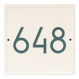 Whitehall Square Modern Wall 1-Line Personalized Address Plaque - Coastal Green