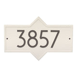 Whitehall Hampton Modern Wall 1-Line Personalized Address Plaque - Coastal Clay