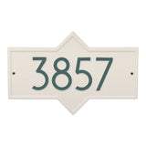 Whitehall Hampton Modern Wall 1-Line Personalized Address Plaque - Coastal Green