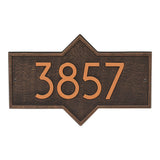 Whitehall Hampton Modern Wall 1-Line Personalized Address Plaque - Oil-Rubbed Bronze