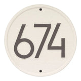 Whitehall Round Modern Wall 1-Line Personalized Address Plaque - Coastal Clay