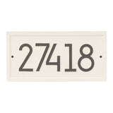 Whitehall Rectangle Modern Wall 1-Line Personalized Address Plaque - Coastal Clay