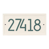 Whitehall Rectangle Modern Wall 1-Line Personalized Address Plaque - Coastal Green