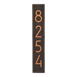 Whitehall Vertical Modern Wall 1-Line Personalized Address Plaque - Oil-Rubbed Bronze