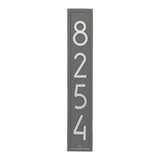 Whitehall Vertical Modern Wall 1-Line Personalized Address Plaque - Pewter/Silver