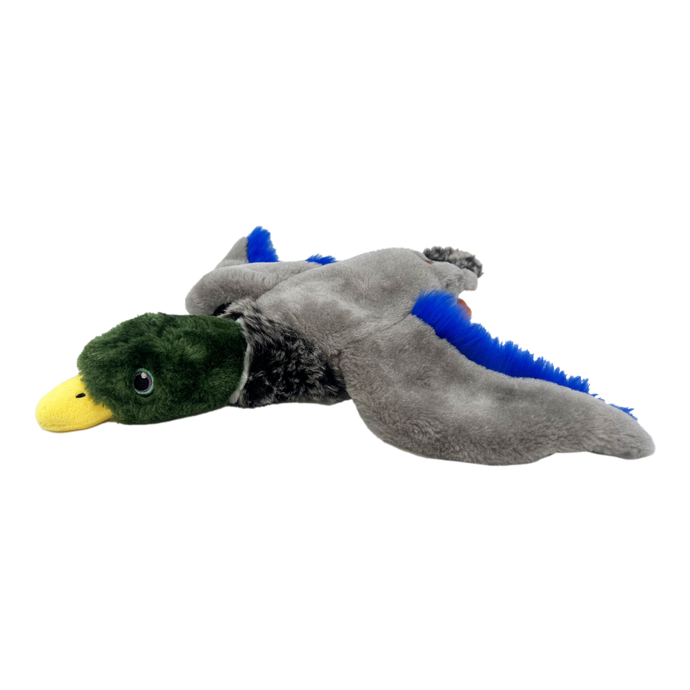 KONG Wild Low Stuff Mallard Gray Plush Dog Toy, Medium - view 2