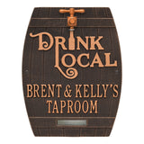 Whitehall Drink Local Barrel Personalized Plaque - Oil-Rubbed Bronze