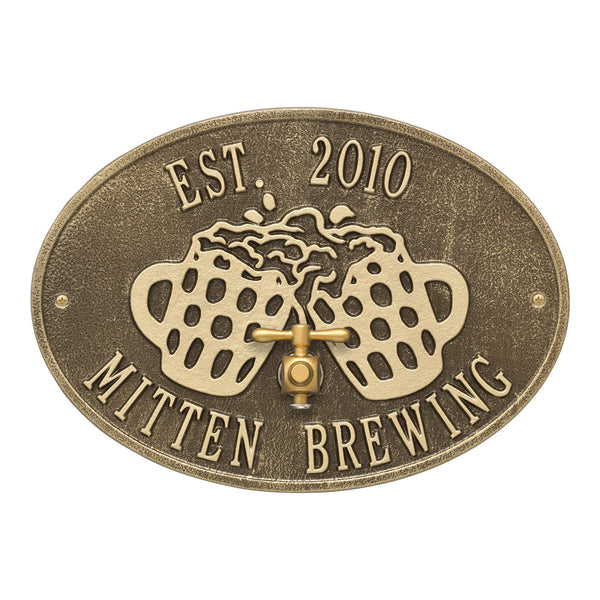 Whitehall Products Whitehall Beers and Cheers Personalized Plaque