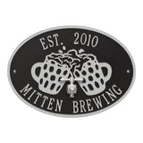Whitehall Beers and Cheers Personalized Plaque - Black/Silver