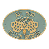 Whitehall Beers and Cheers Personalized Plaque - Bronze Verdigris