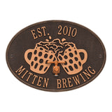Whitehall Beers and Cheers Personalized Plaque - Oil-Rubbed Bronze