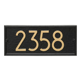 Whitehall Modern Mailbox Side Personalized Plaque - Black/Gold