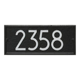 Whitehall Modern Mailbox Side Personalized Plaque - Black/Silver
