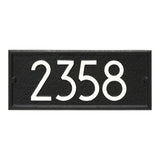 Whitehall Modern Mailbox Side Personalized Plaque - Black/White