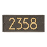 Whitehall Modern Mailbox Side Personalized Plaque - Bronze/Gold