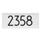 Whitehall Modern Mailbox Side Personalized Plaque - White/Black
