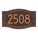 Whitehall Frond Neohaus Wall 1-Line Personalized Address Plaque - Antique Copper