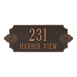 Whitehall Sofia Cut Corner Wall 2-Line Personalized Address Plaque - Oil-Rubbed Bronze