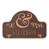 Whitehall Keys to My Heart Hook Personalized Plaque - Antique Copper
