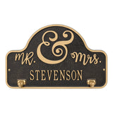 Whitehall Keys to My Heart Hook Personalized Plaque - Black/Gold