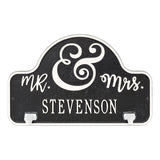 Whitehall Keys to My Heart Hook Personalized Plaque - Black/White