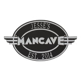Whitehall Moderno Man Cave Personalized Plaque - Black/Silver