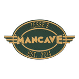 Whitehall Moderno Man Cave Personalized Plaque - Green/Gold