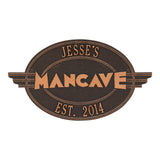 Whitehall Moderno Man Cave Personalized Plaque - Oil-Rubbed Bronze
