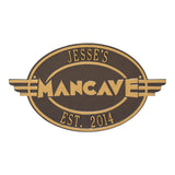 Whitehall Moderno Man Cave Personalized Plaque - Bronze/Gold